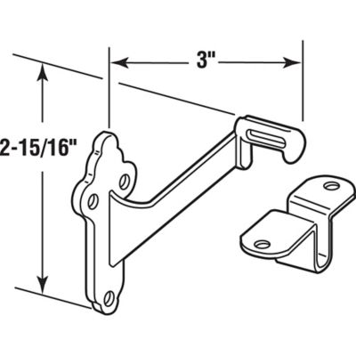 Image showing  Hand Rail Bracket, Satin Nickel Plated, 2 pk., MP10133