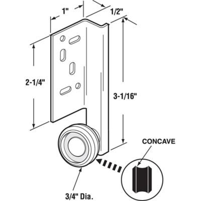Image showing  Drawer Track Center Roller, 2 pk., MP7257