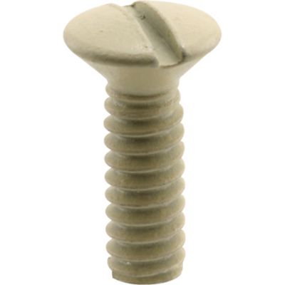 Prime-Line Switch Plate Cover Screw, #6-32 x 1/2 in., Ivory Finish, 100 pk., U 9015