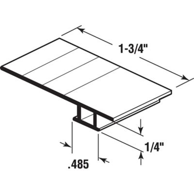 Image showing  1 in. to 1-3/4 in. x 7 ft., Black Vinyl Sliding Screen Door Weatherstrip (Single Pack), B 791