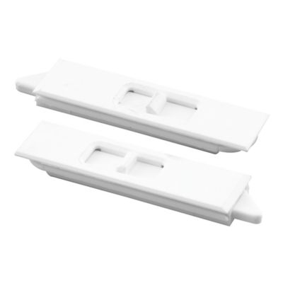 Prime-Line Tilt Latch Pair, White Plastic Construction, Spring-Loaded, Snap-In, 1 Pair, MP2734