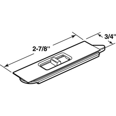 Image showing  Tilt Latch Pair, White Plastic Construction, Spring-Loaded, Snap-In, 1 Pair, MP2734