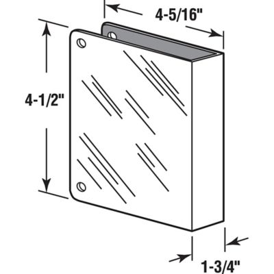 Image showing  Deadlock Blank Door Guard, 1-3/4 in. x 4-1/2 in., Stainless Steel, MP9492