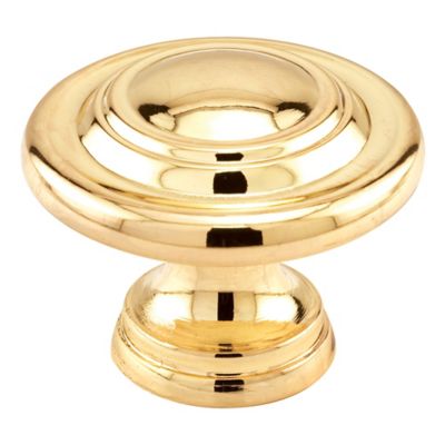 Prime-Line Bi-Fold Door Knob, 1-11/16 in. Outside Diameter, Diecast, Brass Plated, N 7369