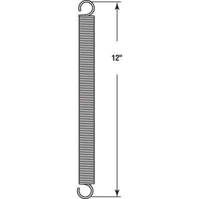 Image showing  Extension Spring, Nickel, 0.105 Ga x 1 in. x 12 in., Single Loop Open, 1 pk., SP 9637