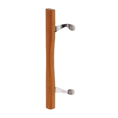 Prime-Line Sliding Glass Door Pull, Wood Handle, Diecast Construction, Chrome, MP1034