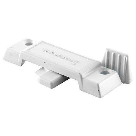 Prime-Line Sash Lock, 2-1/4 in. Hole Centers, Fits Metal Sliding Windows, Painted White