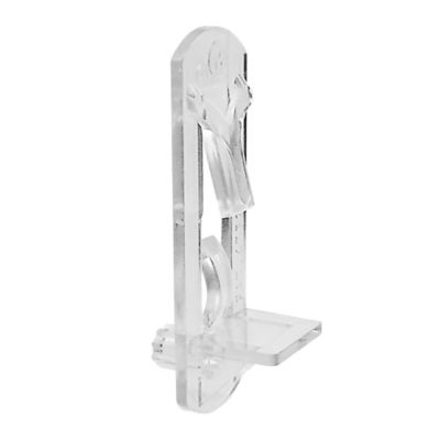 Prime-Line Shelf Support Peg, Self-Locking, 5 mm., 5/8 in. Clear, 4 pk., U 9393