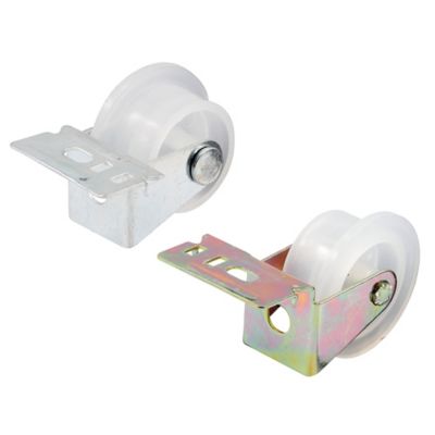 Prime-Line Drawer Guide Roller Assembly, 1 in. Diameter, Plastic Wheel on Steel, 2 pk., MP7147