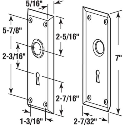 Image showing  Satin Nickel Door Escutcheon Plates, 2-Pack