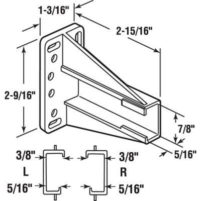 Image showing  Drawer Slide Track Back Brackets Set, MP7240
