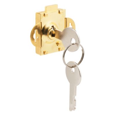 Prime-Line Mail Box Lock, 3/16 in. Throw, Steel, Brass Plated, S 4048