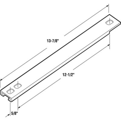 Image showing  12-1/2 in. Aluminum Casement Track Set