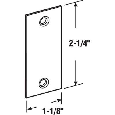 Image showing  Door Edge Filler, 1-1/8 in., Stainless Steel, U 10678