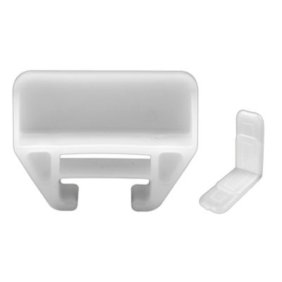 Prime-Line 21/32 in. x 1-1/8 in., White Drawer Guide Kit, 2 pk., R 7221