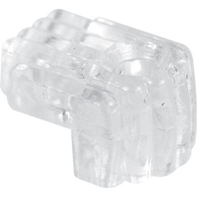 Prime-Line Mirror Clip, 1/4 in. Offset, Plastic, Clear, Includes Installation Fasteners, 50 pk., MP9003