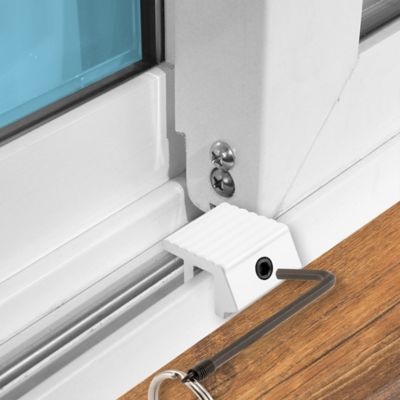 Image showing  Tamper Resistant Sliding Window Lock, White Finish, U 9812