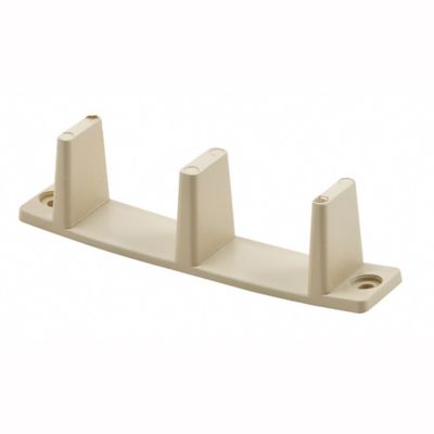Prime-Line By-Pass Closet Door Guides, 1-3/8 in., Plastic, Tan, Non-Adjustable, 2 pk., N 7527