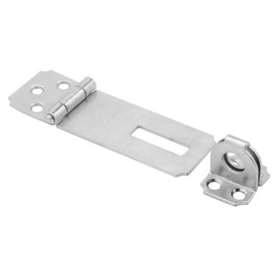 Prime-Line Safety Hasp, 3-1/2 in., Steel Construction, Zinc Plated Finish, Fixed, MP5057