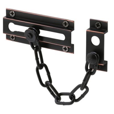 Prime-Line Chain Door Guard, 3-5/16 in. Solid Brass Construction, Oil Rubbed Bronze, U 10305