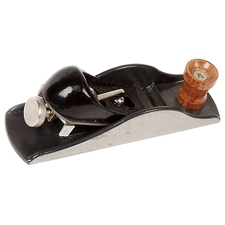 Prime-Line Block Plane, 1-5/8 in. Wide Blade, Cast Iron Body, Adjustable Cutting Depth, Black, W052002