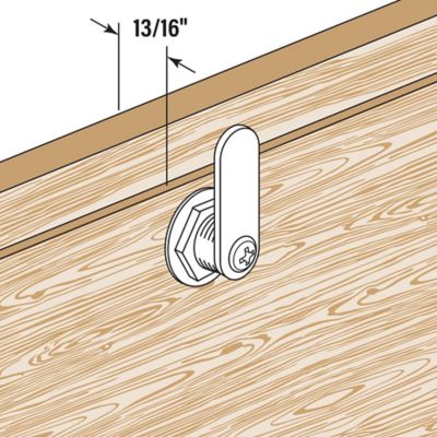 Image showing  Drawer and Cabinet Lock Kit, 1 1/8 in., Diecast Stainless Steel, U 9945KA