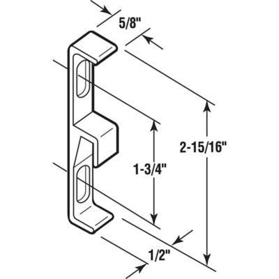 Image showing  Sliding Door Keeper with Zinc Diecast, Aluminum Finish, MP2094
