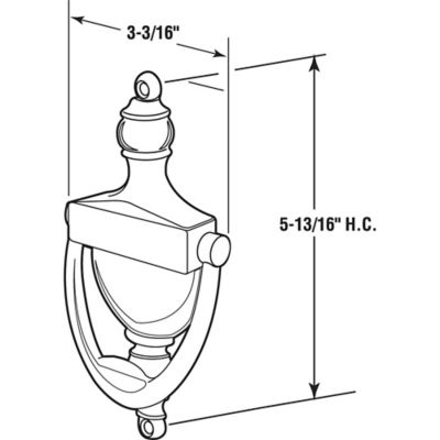 Image showing  Deluxe Door Knocker, Satin Nickel US15, U 10366