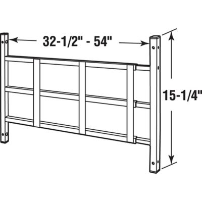 Image showing  Carbon Steel Fixed 3-Bar Window Grill for Home Security and Child Safety, 32-1/2 In. to 54 In., White (1 Set) S 4756