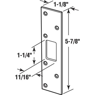 Image showing  Brass Security Strike, 1-1/8 in. x 5-7/8 in., U 9535
