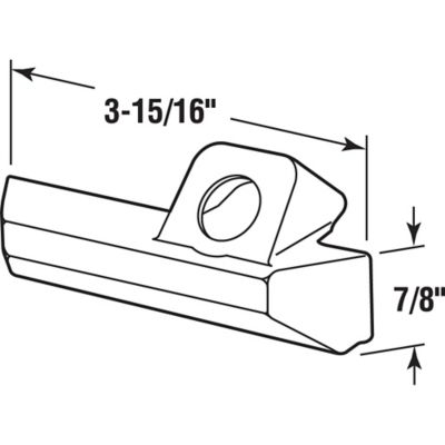 Image showing  3-15/16 in. White High Impact Plastic Right-Hand Casement Operator Cover, H 4060