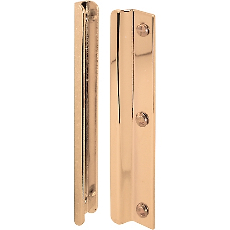 Prime-Line 6 in. Bright Brass Steel Constructed Latch Shield, for Swing-In Doors, U 9512