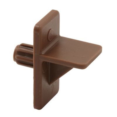 Prime-Line 1/4 in., Brown Plastic, 1/2 in. Shelf Support Peg (8 Pack)., U 9255N