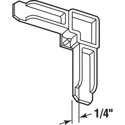 Image showing  3/4 in. x 1/4 in. Screen Frame Corners, Plastic, White, 4 pk., PL 7720