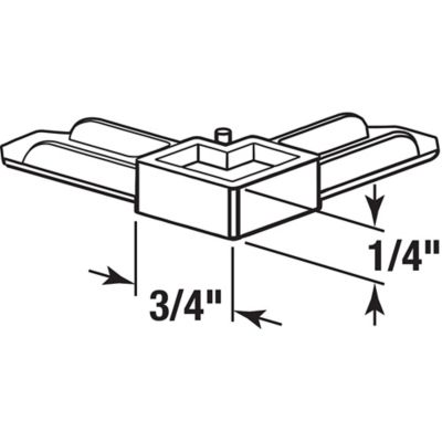 Image showing  3/4 in. x 1/4 in. Screen Frame Corners, Plastic, White, 4 pk., PL 7720