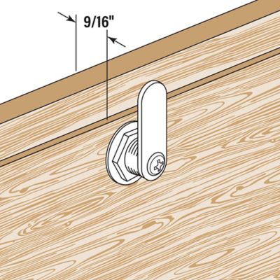 Image showing  Drawer and Cabinet Lock Kit, 7/8 in., Diecast Stainless Steel, U 9943KA