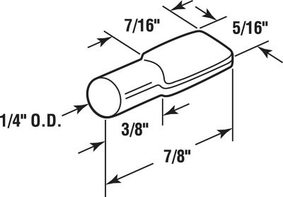 Image showing  1/4 in. Nickel-Plated Glass Shelf-Support Peg, 8 pk., U 10163