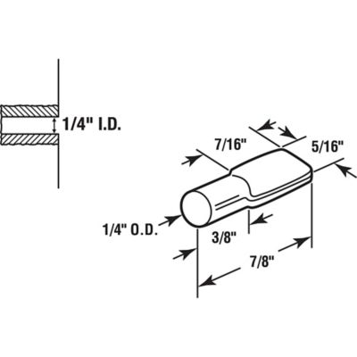Image showing  1/4 in. Nickel-Plated Glass Shelf-Support Peg, 8 pk., U 10163