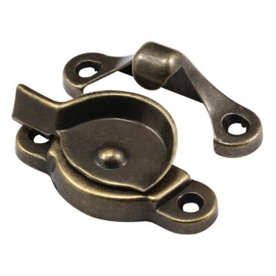 Prime-Line Sash Lock, 1-15/16 and 1-7/8 in. HC, Fits Single/Double Hung Wood Windows, Antique Brass