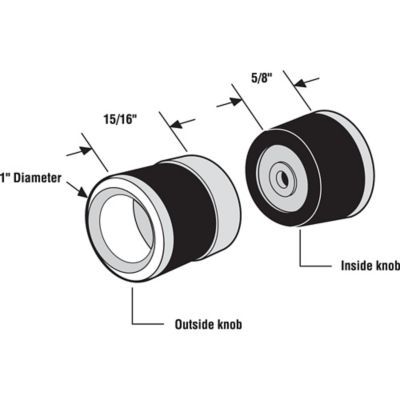 Image showing  Frameless Shower Door Finger Pulls, M 6099