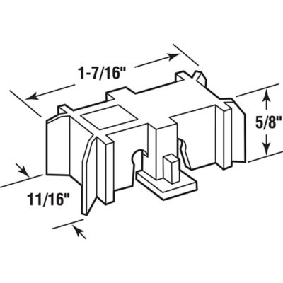 Image showing  1/2 in. Brass Wheel Sliding Window Roller Assembly, 2 pk., G 3166