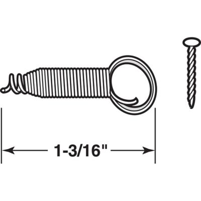 Image showing  1-3/16 in. Stainless-Steel Screen Spring Latch with Nails, 6 pk., L 5835