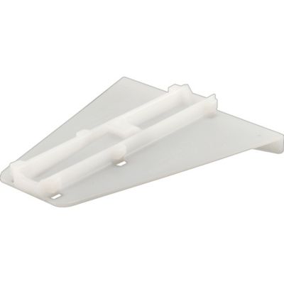 Prime-Line Drawer Track Delta Guide, White Plastic, R 7260