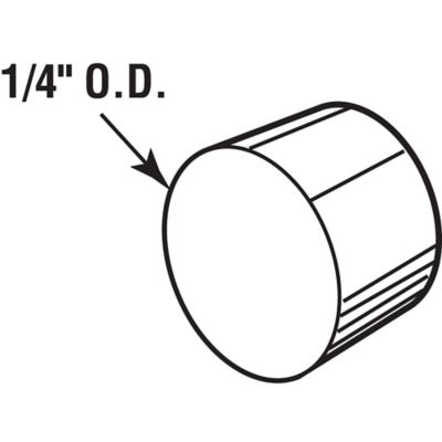 Image showing  Shelf Peg Hole Plugs, 1/4 in., Plastic, White, Push-In 48 pk., U 10039