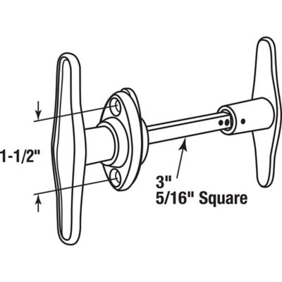 Image showing  Tee Latching Handle, Diecast Zinc, GD 52121