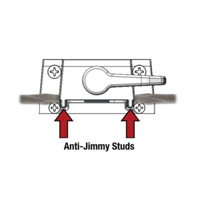 Image showing  Sash Lock, 2-1/8 in. Hole Centers, Fits Single and Double Hung Windows, Diecast, White, F 2554