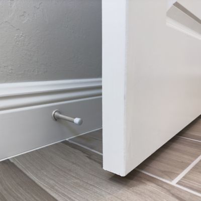 Image showing  Door Stop, 3 in., Spring Steel, Chrome Plated Finish, Flexible Base, 2 pk., MP9039-2