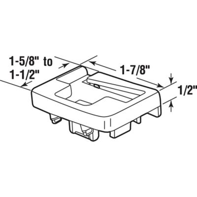 Image showing  Nylon Sliding Mirror Door Top Guide, 2 pk., N 7155