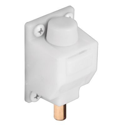 Prime-Line 5/16 in. Diameter, ft. Operated, White, Sliding Patio Door Lock, U 9869