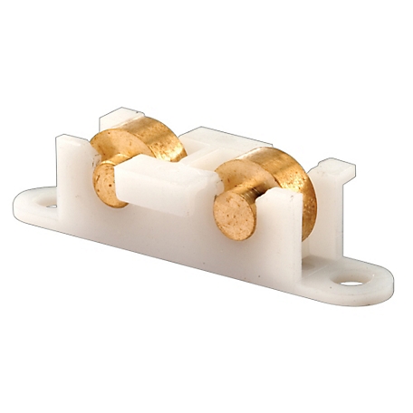 Prime-Line Sliding Window Tandem Roller Assembly, 3/8 in. Flat, Brass Rollers, 2 pk., G 3091